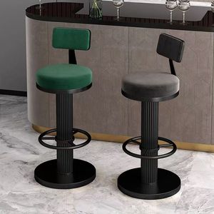 Nuevo Producto: Sillas de Barra Modernas para Hotel, con Respaldo Acolchado Giratorio, Metal Dorado, de Lujo - Product Image 4