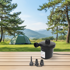Pompe à air avec 3 embouts, <span class=keywords><strong>gonfleur</strong></span>/dé<span class=keywords><strong>gonfleur</strong></span> AC 220V-240V pour matelas pneumatique et piscine, pompe de gonflage rapide - Product Image 2