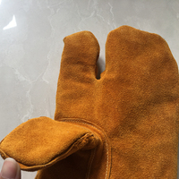 Gant de four industriel en cuir de vachette résistant aux basses températures, à la chaleur, imperméable, durable, avec doublure épaisse