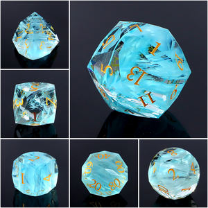 Набор многогранных кубиков DND из 7 новых фигурных разноцветных кубиков с гравировкой из кристалла K9, прозрачных, темно-синих, <span class=keywords><strong>2025</strong></span> год - Product Image 2