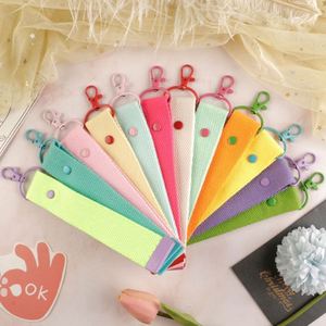 Many Kinds of Color DIY 3.2cm Patches Streamer Keychain Bags Pendant Can Be Pressed with INS Style <b>Name</b> Embroidery Cloth Strip - Product Image 3