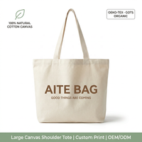 Grand sac fourre-tout en toile de marque avec poignée longue, logo personnalisé, sac de courses réutilisable en coton écologique, vente en gros OEM