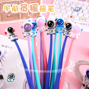 Fabricant en gros mignon <span class=keywords><strong>chat</strong></span> astronaute balançoire secouer stylo série dessin animé en plastique souple stylo papeterie cadeaux stylo de noël - Product Image 2