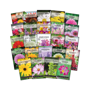 24 sachets de fleurs de zinnia en plastique de la collection Farm, de belles grandes fleurs, paquets de 24 - Product Image 1