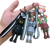 BSBH Creative Pvc Ours Porte-clés Accessoires Voiture Porte-clés Pendentifs Violent Ours Porte-clés