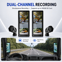 Moniteur de rétroviseur électronique de 12,3 pouces, système de caméra AHD étanche IP68 avec enregistrement DVR pour camions et bus lourds