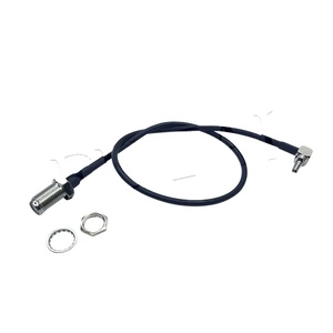Connecteur RF CRC9 mâle à angle droit vers <span class=keywords><strong>prise</strong></span> femelle F, transition coaxiale universelle pour extension de signal d'<span class=keywords><strong>antenne</strong></span> de télévision - Product Image 1
