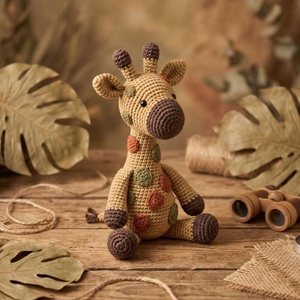 <span class=keywords><strong>Jirafa</strong></span> de Ganchillo Hecha a Mano al por Mayor, Juguete de Peluche <span class=keywords><strong>Amigurumi</strong></span> de Animales Tejidos, Muñeco de <span class=keywords><strong>Jirafa</strong></span> de Algodón Terminado para Bebés - Product Image 6