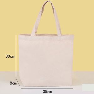40x30x10cm Blank Customized Advertising Canvas <b>Bag</b> with Long Handle Cotton <b>Material</b> Eco-Friendly for Teaching & Training Use - Product Image 3