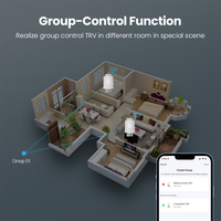 Termostato Inteligente para Radiador ZigBee Programable Avatto Tuya, Función Antical, Control Preciso de Temperatura