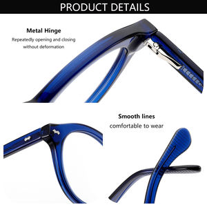 Montura de Gafas Ópticas Cuadradas de Acetato con Lentes Anti-Luz Azul y Anti-Radiación, Diseño de Moda de Lujo para Adultos Unisex - Product Image 4