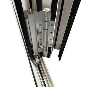 Portes en aluminium à double vitrage noires personnalisées à faible émissivité Portes en aluminium à rupture <span class=keywords><strong>thermique</strong></span> <span class=keywords><strong>Porte</strong></span> à charnière ignifuge extérieure - Product Image 5