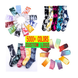 YUELI Tie Dye Socks Men Street Basketball Skateboard Socks Fashion Cool Funny Casual Crew Breathable Hiphop Tube Socks For Women