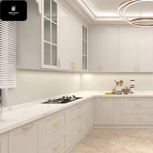 YVT Armoires de cuisine blanches haute brillance de style américain avec articles de cuisine <span class=keywords><strong>rick</strong></span> owens - Product Image 3