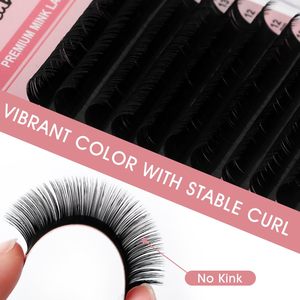 Extensions de cils individuelles en plateau, fournitures pour extensions de cils en soie noir mat, extensions de cils volume intense en cachemire - Product Image 3
