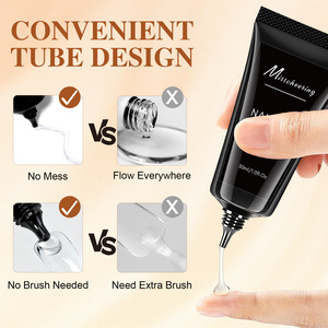 Colle adhésive solide pour nail art transfrontalier, pour ongles portables, longue durée, forte, non rebondissante, colle structurelle nude - Product Image 3