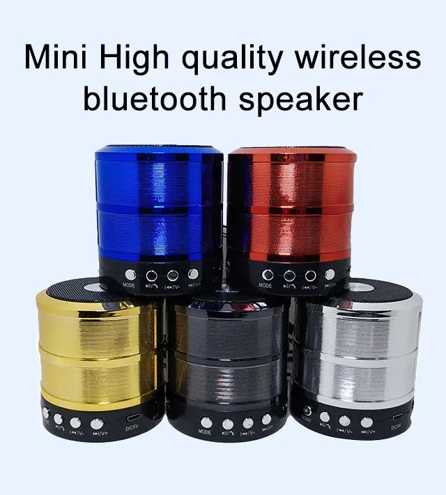 High Quality 3W WS887 HiFi Mini Speaker Bluetooths Speaker Wireless Loudspeaker Box With TF Cards FM Radio USB Charging