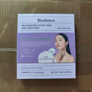 Masker Wajah Korea Bio-Kolagen Kaviar PDRN Deep 4 Pcs, Promo Panas, Mengangkat, Melembapkan, Anti-Kerut untuk Perawatan Wajah - Product Image 2