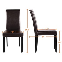 Bazhou meubles chaise haute en bois antique en cuir