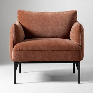 Fauteuil d'appoint en tissu tufté de style européen pour bureau à domicile chambre à coucher salon appartement hôtel et bar - Product Image 2