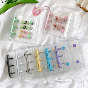 Carpeta de Anillas HT Mini A8 de PVC con 3 Anillas, con Bolsillo para Cuaderno, Bolsa para <span class=keywords><strong>Sobres</strong></span>, Tarjetas, Fotos y Colección de Uñas Postizas - Product Image 5