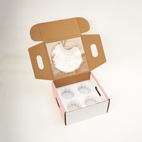 Boîte d'expédition en carton recyclé écologique, impression dorée personnalisée recto-verso, design pliable, personnalisable pour cadeaux et artisanat