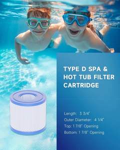 AGS 6-Pack Compatible <span class=keywords><strong>Filtro</strong></span> de <span class=keywords><strong>piscina</strong></span> sobre el suelo 3 3/4 "X 4 <span class=keywords><strong>1</strong></span>/4" <span class=keywords><strong>Cartucho</strong></span> de plástico <span class=keywords><strong>Tipo</strong></span> D Modelo - Product Image 5