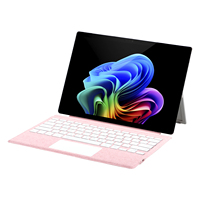Keyboard Nirkabel RGB Backlit yang Dapat Diprogram, Ukuran Penuh, Ultra Tipis dengan Trackpad untuk Surface Pro 3-11 X