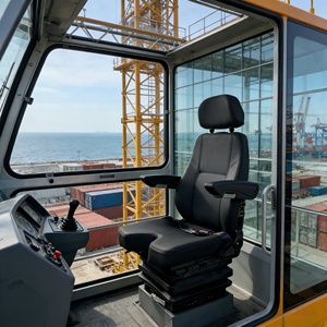 Asiento Ergonómico con Suspensión Neumática para Maquinaria de Construcción, Asiento para Conductor de Grúa Torre - Product Image 3