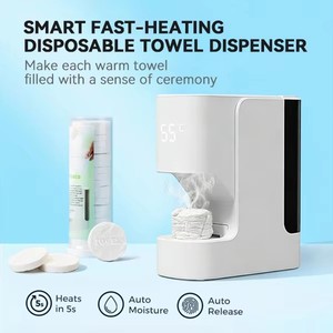 5s Fast Hot Wet Towel Warmer Dispenser 55°C Constant Temperature Salon <b>Spa</b> Auto Release Disposable Towel Heater With 1 Roll Towe - Product Image 2