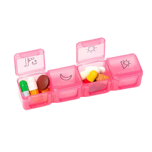 Boîte à pilules écologique de Chine Vente en gros de boîte à pilules à capsules en plastique ouvert en matériau <span class=keywords><strong>PS</strong></span> Boîte à médicaments 7 jours 28 étuis à pilules en plastique - Product Image 4