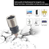 Adaptateur de connecteur coaxial mâle pour antenne TV, 75 ohms, type F, RG59 RG6, pour câble coaxial de télévision par câble