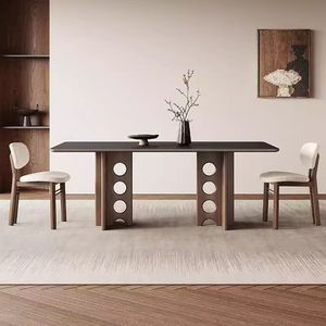 Conjunto de muebles de comedor de Fresno mediterráneo, juego de muebles de comedor rectangulares con 6 sillas para restaurante - Product Image 6