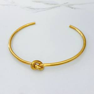 Cliclimoda Trendy paslanmaz çelik bilezik açık manşet bileklik seti kadınlar için ayarlanabilir altın kaplama bileklik su geçirmez takı - Product Image 5