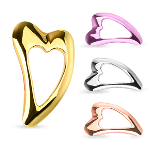 La migliore vendita a forma di cuore ritaglio colorato in lega di zinco metallo Guasha strumento corpo schiena braccio collo viso assistenza sanitaria Gua Sha massaggiatore - Product Image 1