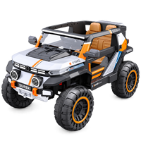 Voiture électrique tout-terrain en plastique à 4 roues pour enfants, jouet pour garçons et filles de 2 à 4 ans, aventure en plein air