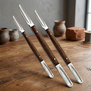 Juego de cuchillos quirúrgicos de acero inoxidable BK Industries con mangos de madera, manual para uso dental, clase I, certificado CE - Product Image 4