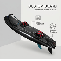 Planche de surf à moteur à essence à alimentation directe, jetboard à deux temps, embarcation nautique avec coque composite renforcée, attaches rouges et ailerons