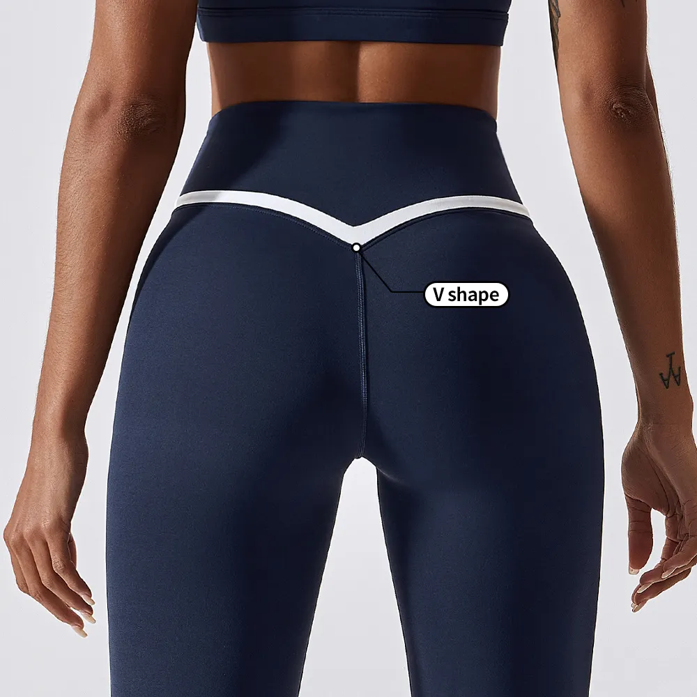 Personnalisé Taille Haute Activewear Scrunch Butt Gym Pantalon Respirant Fitness Yoga Workout Leggings Pour Les Femmes