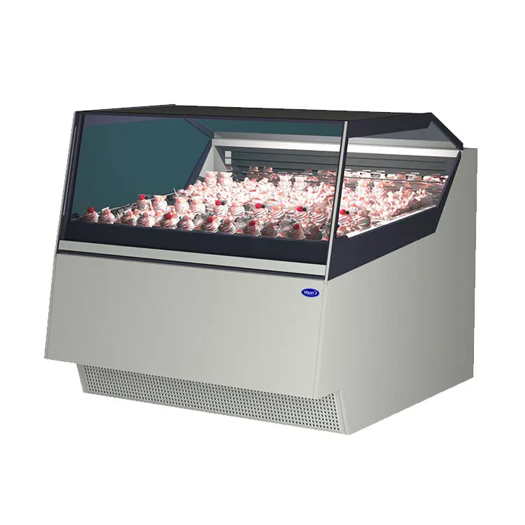 Industrial Counter Top Hard Ice Cream Display Freezer With Customized Difererent Color Or Size 1200 1500 1800Mm