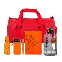 Parapluie capsule + batterie externe + stylo + cahier + bouteille de sport cadeau sac de sport ensemble ensembles de sport