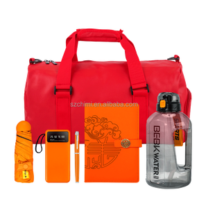 Parapluie capsule + batterie externe + stylo + cahier + bouteille de sport cadeau sac de sport ensemble ensembles de sport - Product Image 1
