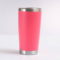 Mug de voyage isotherme en acier inoxydable à double paroi, noir moderne, 20 oz, avec logo personnalisé, revêtement poudré, écologique, pour cadeaux promotionnels