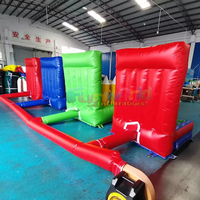 Jeux sportifs gonflables interactifs 4-en-1 pour fête foraine, en bâche PVC 0,55 mm, capacité 500 kg, portables et personnalisables