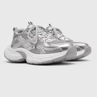 Super populaires 2026 – Baskets décontractées blanches en maille à lacets pour femme, style Dad Sneakers, à semelle épaisse, polyvalentes et tendance