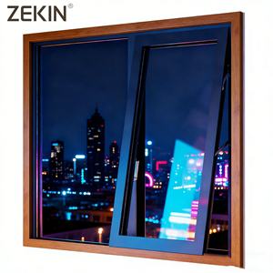 <span class=keywords><strong>Ventanas</strong></span> de Toldo con Marco de Aluminio y Vidrio Espejado ZEKIN, Resistentes a Huracanes, para Uso en Cocina, Abatibles hacia Abajo, para Viviendas, Residencias y Apartamentos - Product Image 1