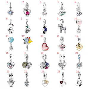 Breloques de bijoux personnalisables DIY, pendentif de bracelet en argent sterling 925, breloque Ours Pooh, vente en gros d'usine pour enfants et mères - Product Image 1