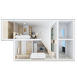 منزل مزدوج الطبقة سريع التثبيت مسطح حزمة منزل متنقل فيلا فاخرة حاوية منزل محمول وحدات فندق منزل - Product Image 5