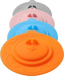 Couvercles de tasses en silicone <span class=keywords><strong>visage</strong></span> de chat Couvercles en silicone multicolores pour tasses Tasses Théières Couvercle de tasse flexible Couvercles de tasse chaude pour café et thé - Product Image 1