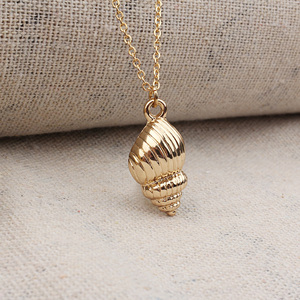 Bohemian Jewelry Wholesale Seashell Gold Plated Stainless Steel Conch Cowrie <strong>Boho</strong> Summer Shell <strong>Necklace</strong> - Product Image 4